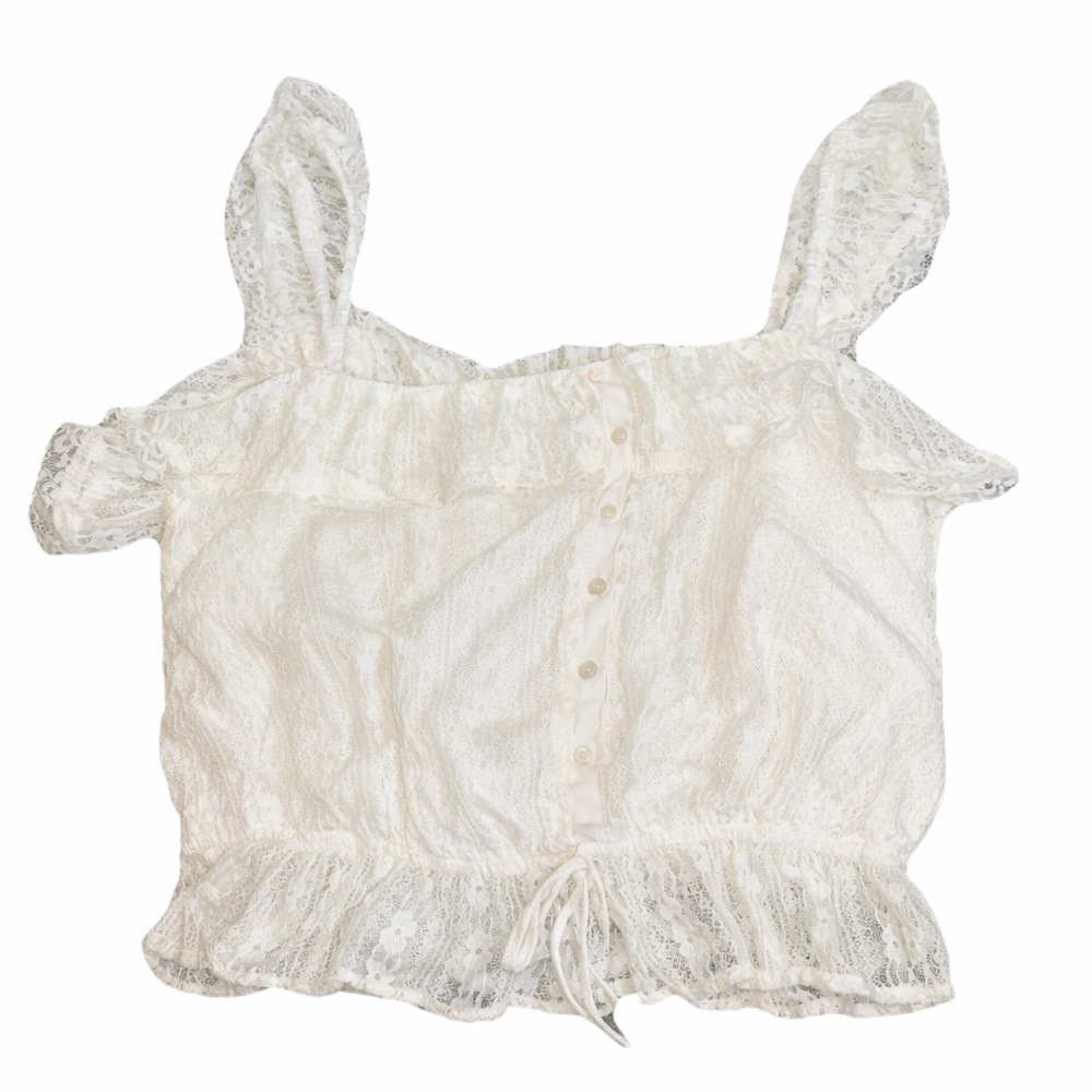 Lush Lace Cami Top Button Front Drawstring Smoke free/ pet free home‎